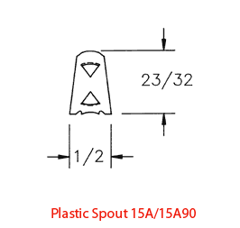 Colored Plastic Pour Spouts for Paperboard Packaging